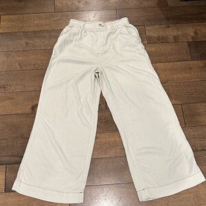 Rewash Cream Wide Leg Pants